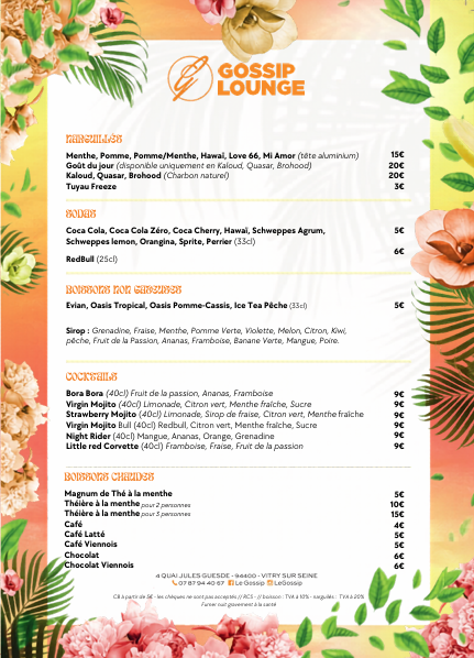 Menu Drinks